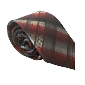 PIERRE CARDIN Tie Men's Size O/S Red Gray Multicolor Slim Black Tie Profesional